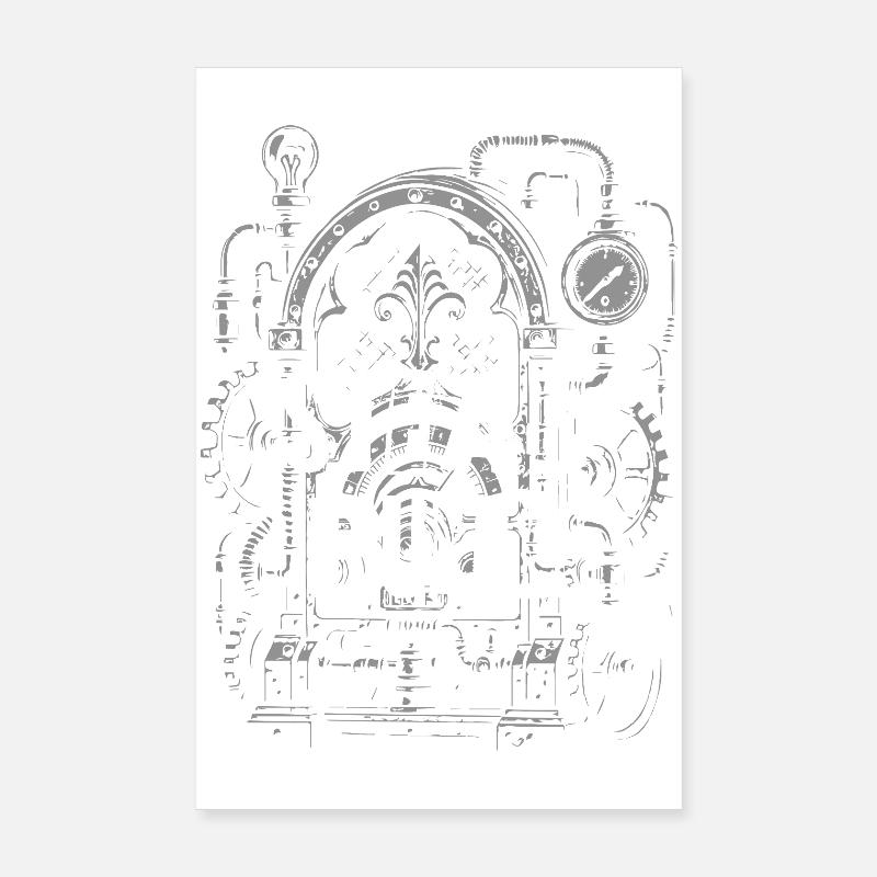 Arc d’engrenages Steampunk Poster 20 x 30 cm