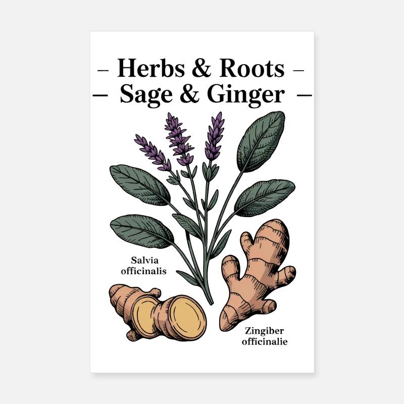 Erbe Botaniche Poster 20x30 cm