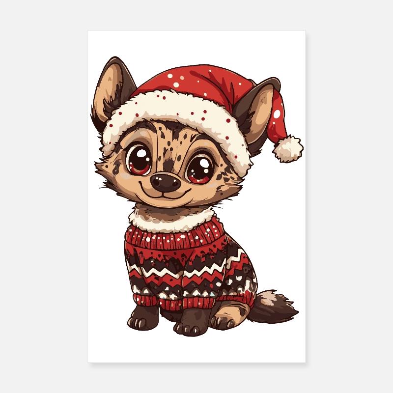 Noël de la hyène Poster 20 x 30 cm