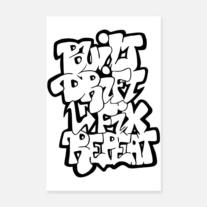 Built Drift Fix Repeat Poster 20x30 cm