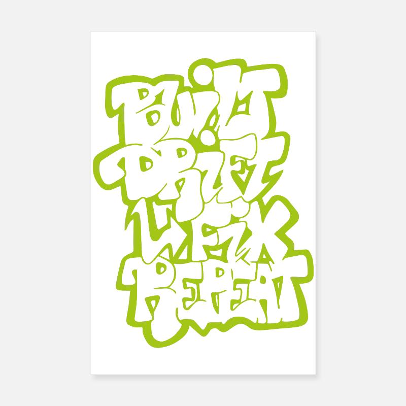 Built Drift Fix Repeat 02 Poster 20x30 cm