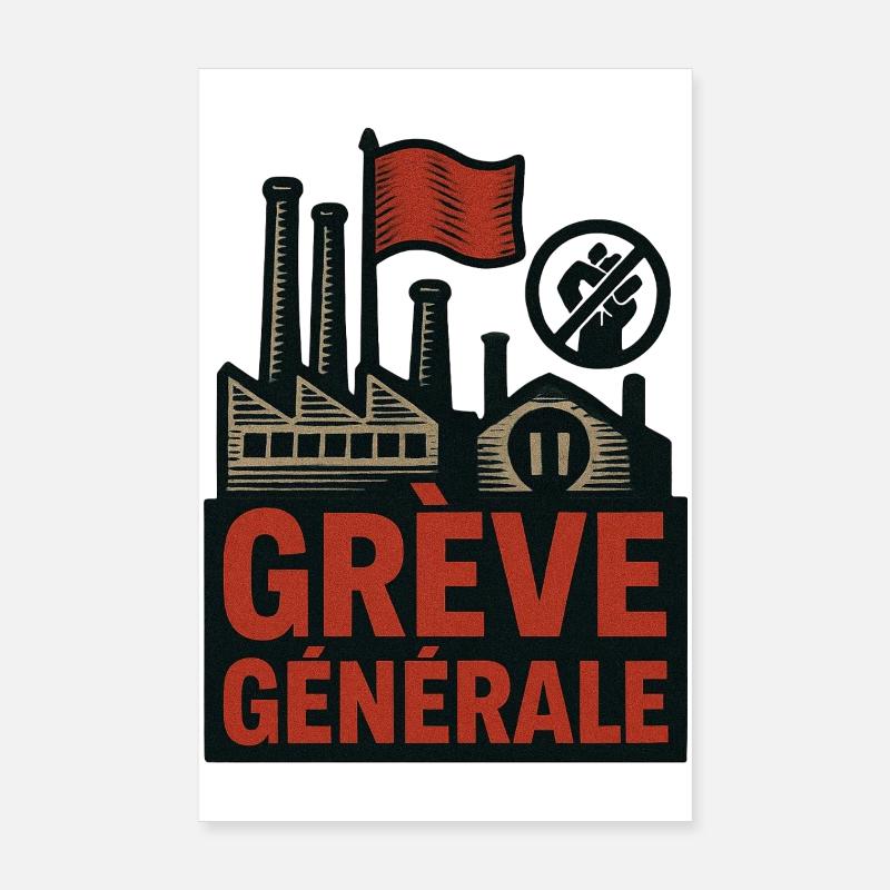 Generalstreik Poster 20x30 cm