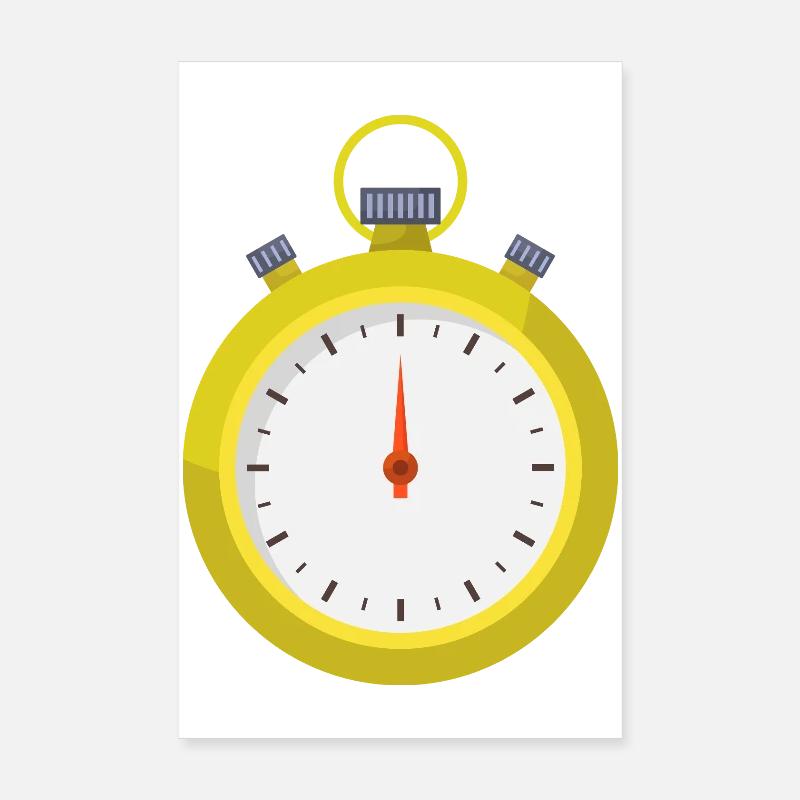 Stoppuhr Poster 20x30 cm