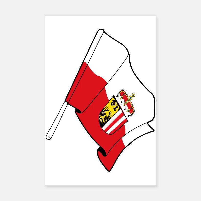 Drapeau de Haute-Autriche Poster 20 x 30 cm