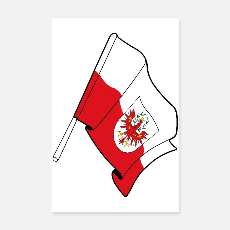 Drapeau de la province du Tyrol Poster 20 x 30 cm