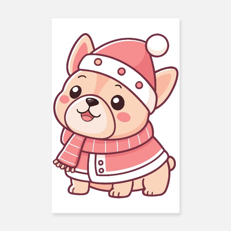 Chiot Rose Hiver Chic Poster 20 x 30 cm