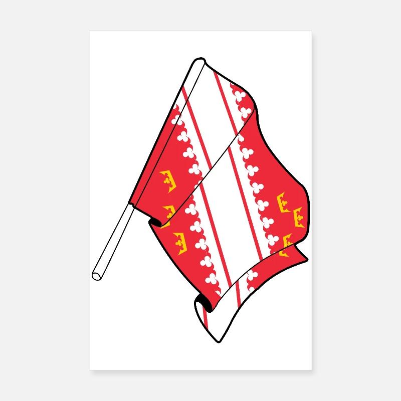 Drapeau d’Alsace Poster 20 x 30 cm