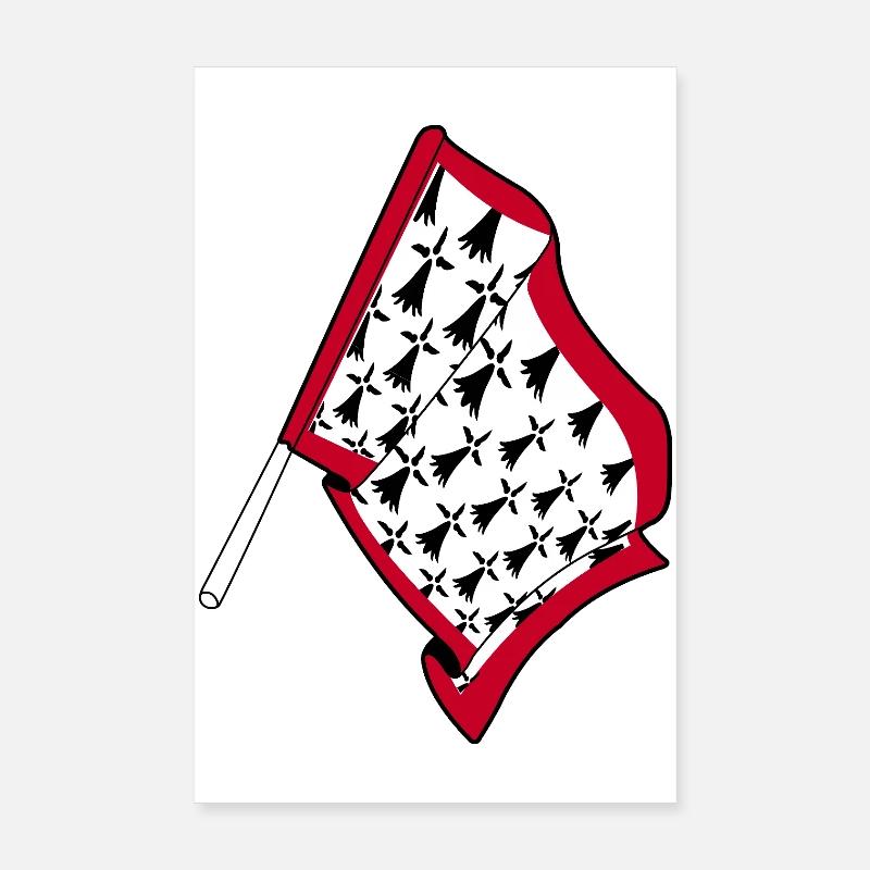 Drapeau Limousin Poster 20 x 30 cm