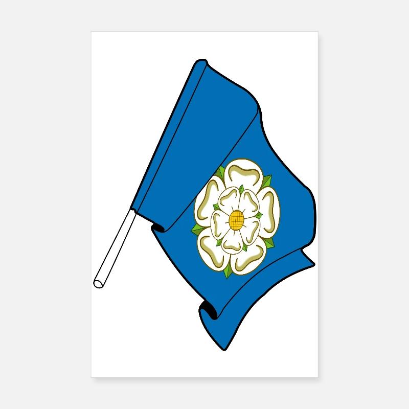 Drapeau du Yorkshire Poster 20 x 30 cm