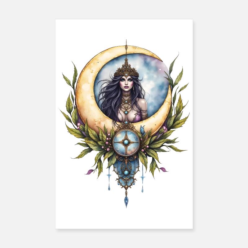 Reine Céleste Lune Poster 20 x 30 cm