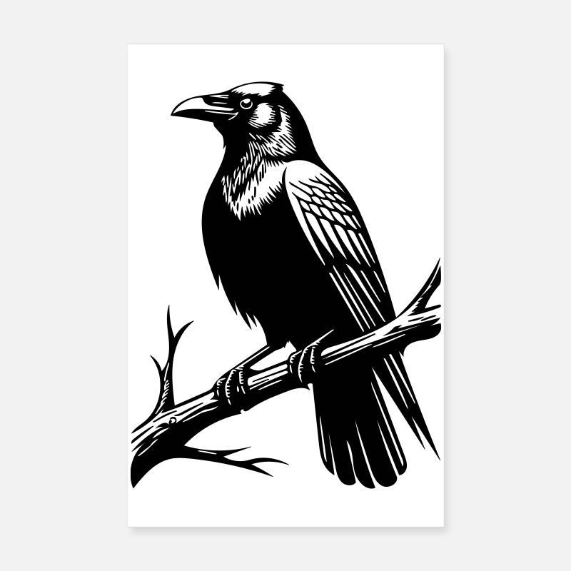 Krähe Poster 20x30 cm