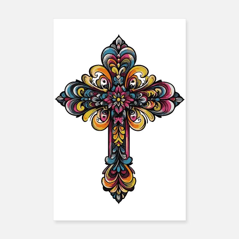 Symbole de la croix Poster 20 x 30 cm