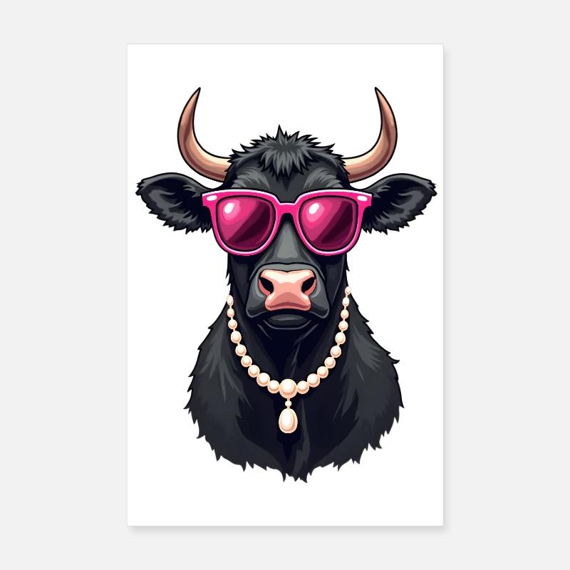 Vache Poster 20 x 30 cm