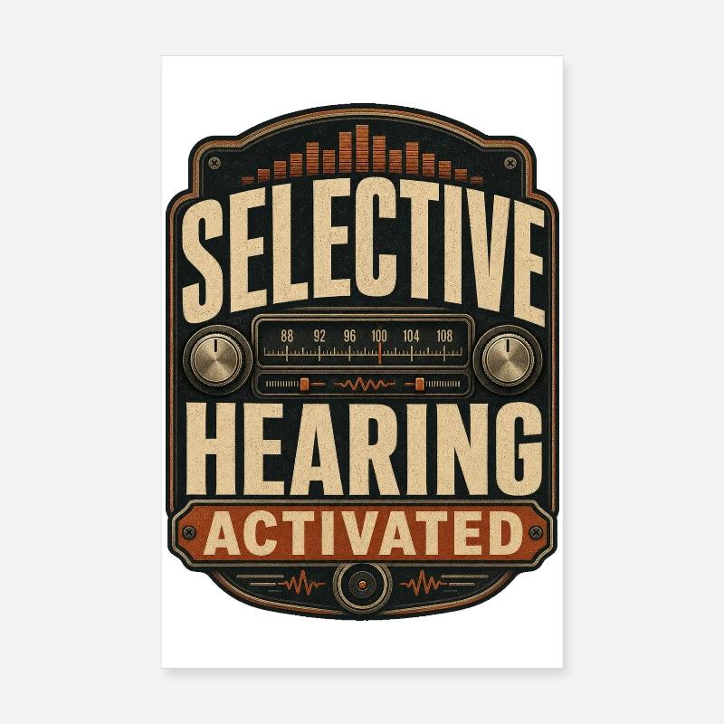 Activation de l’audition sélective Poster 20 x 30 cm