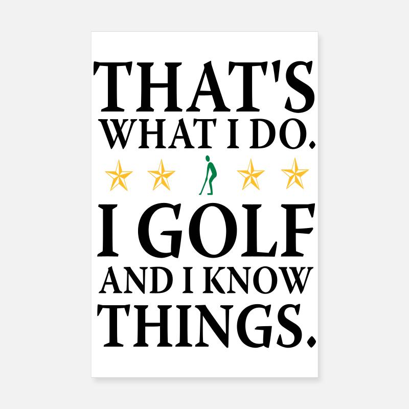 Ich do Golf Poster 8" x 12" (20x30 cm)