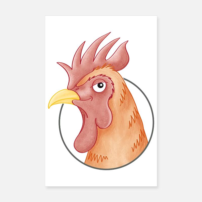 stolzer Hahn Poster 20x30 cm