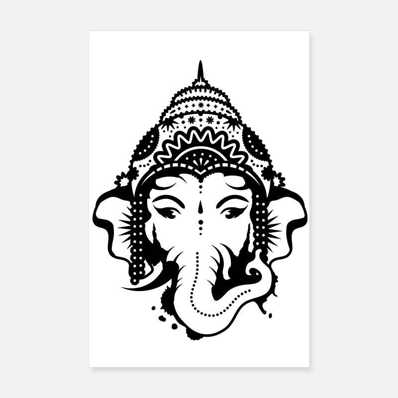 Ganesh, dieu à tête d'éléphant Poster 20 x 30 cm