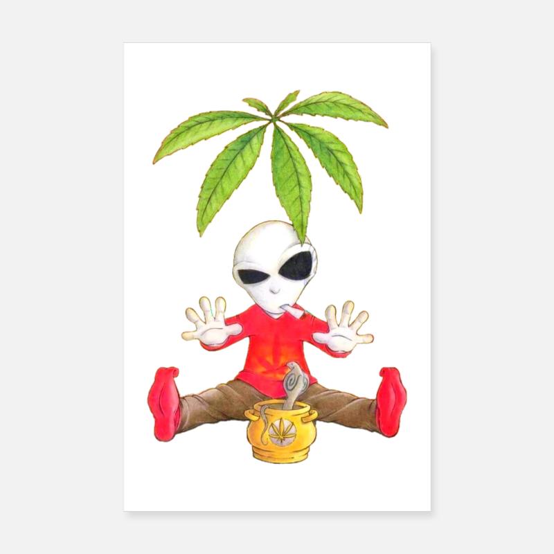 Alien de chanvre Poster 20 x 30 cm