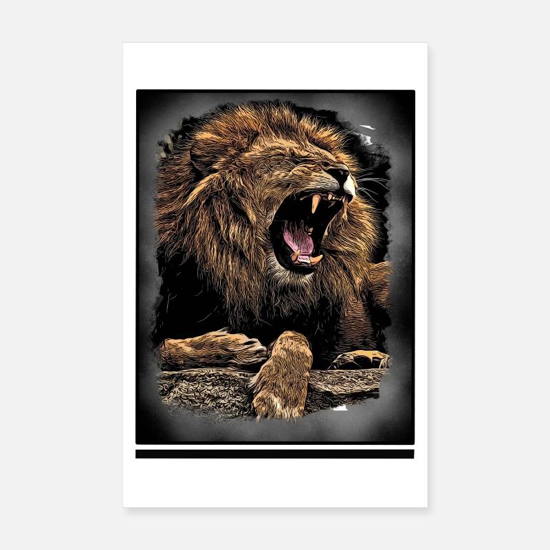 Löwe Poster 20x30 cm
