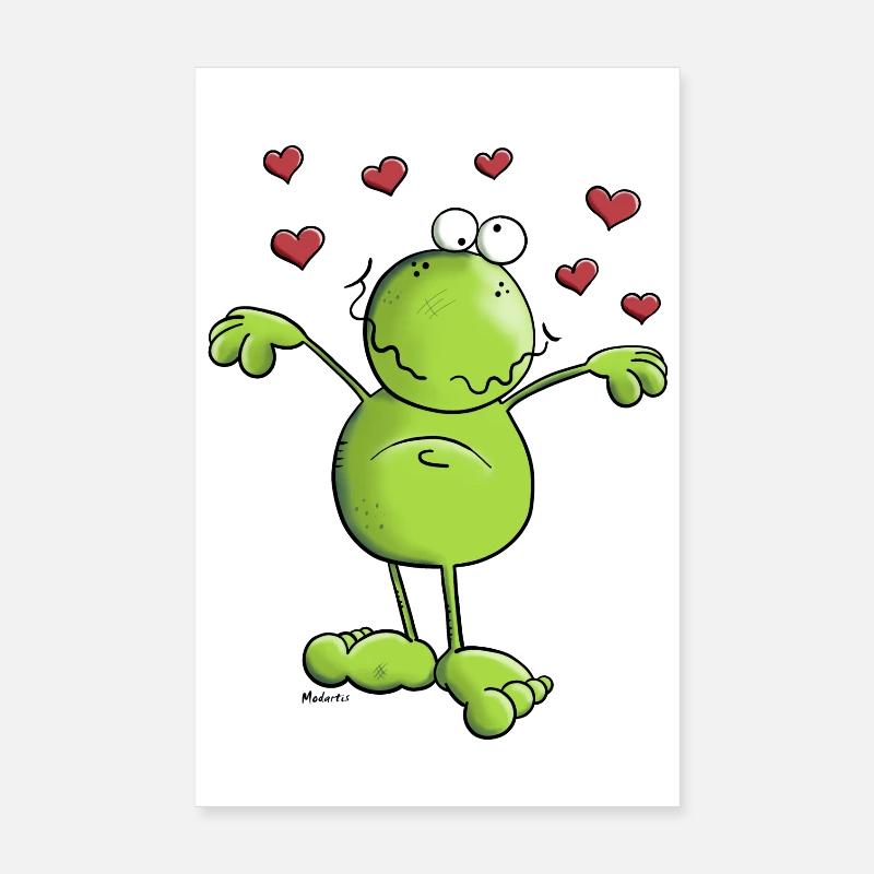 Grenouille Dans L'amour Poster 20 x 30 cm