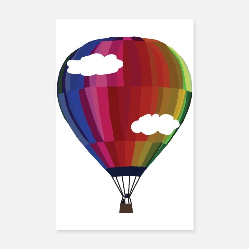Ballon - un morceau de liberté. - Poster 20 x 30 cm - blanc
