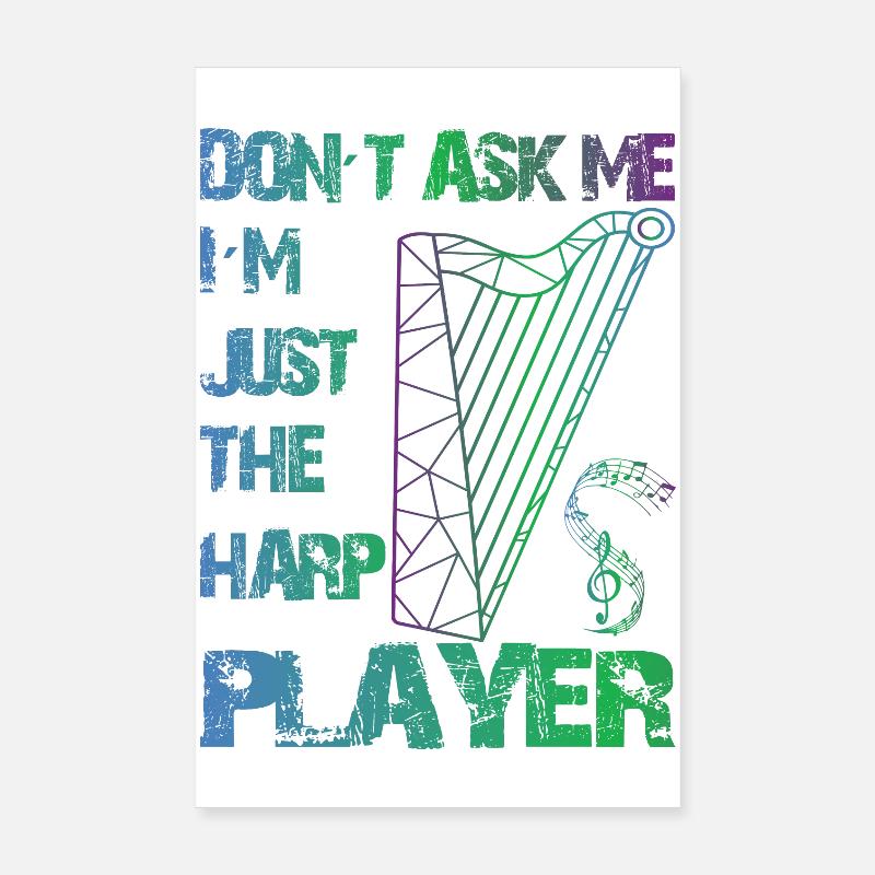 Joueurs de harpe Poster 20 x 30 cm