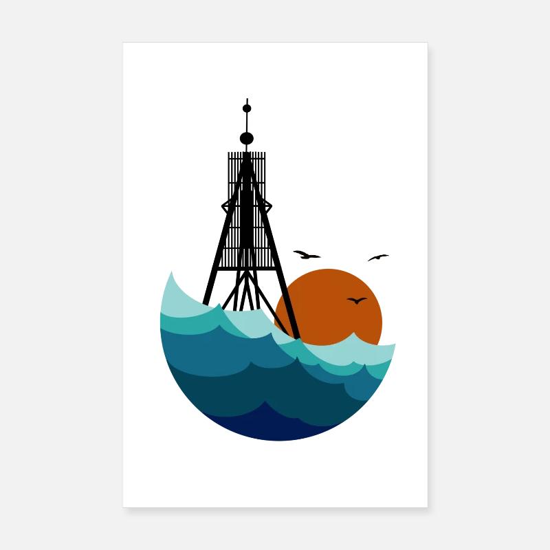 Bake n Sea - Poster 20 x 30 cm - blanc