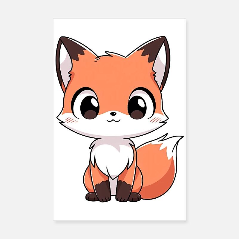 Fuchs Waldtiere Liebe Comic Natur Tier Kind Baby Poster 20x30 cm