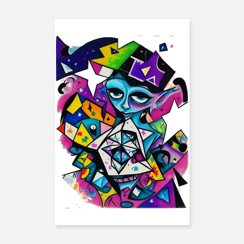 Graffiti - Poster 8" x 12" (20x30 cm) - white