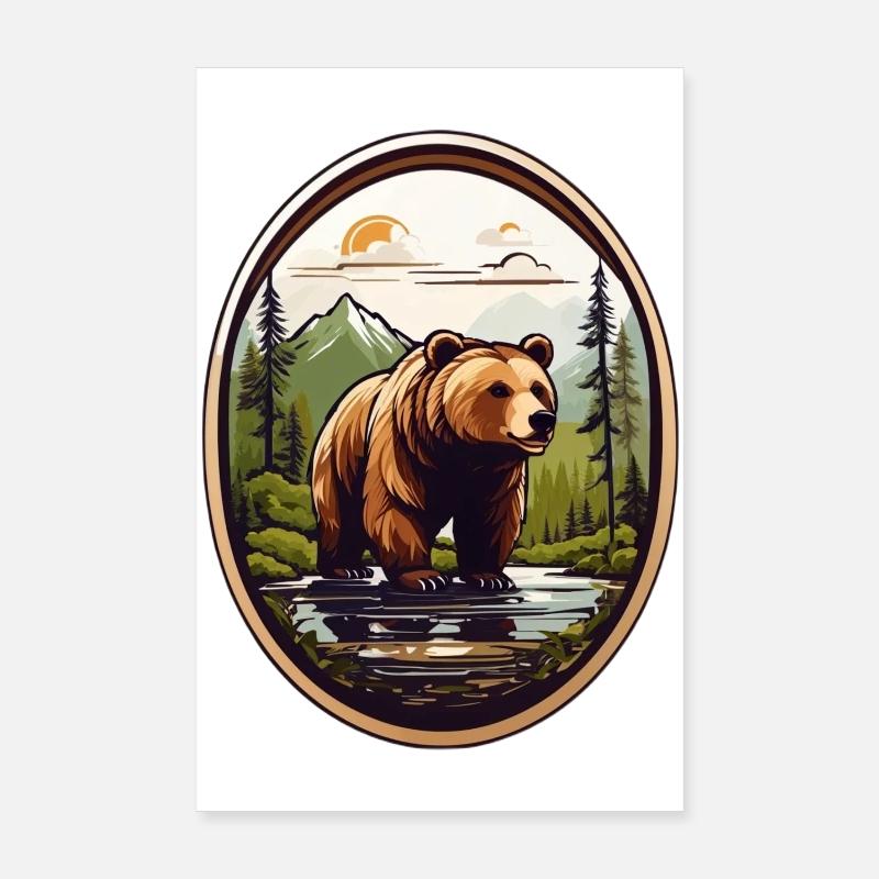 Braunbär Poster 20x30 cm