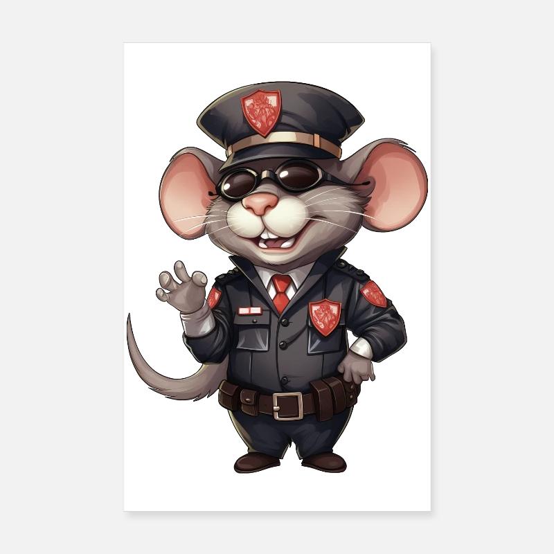 Rats Policier Poster 20 x 30 cm