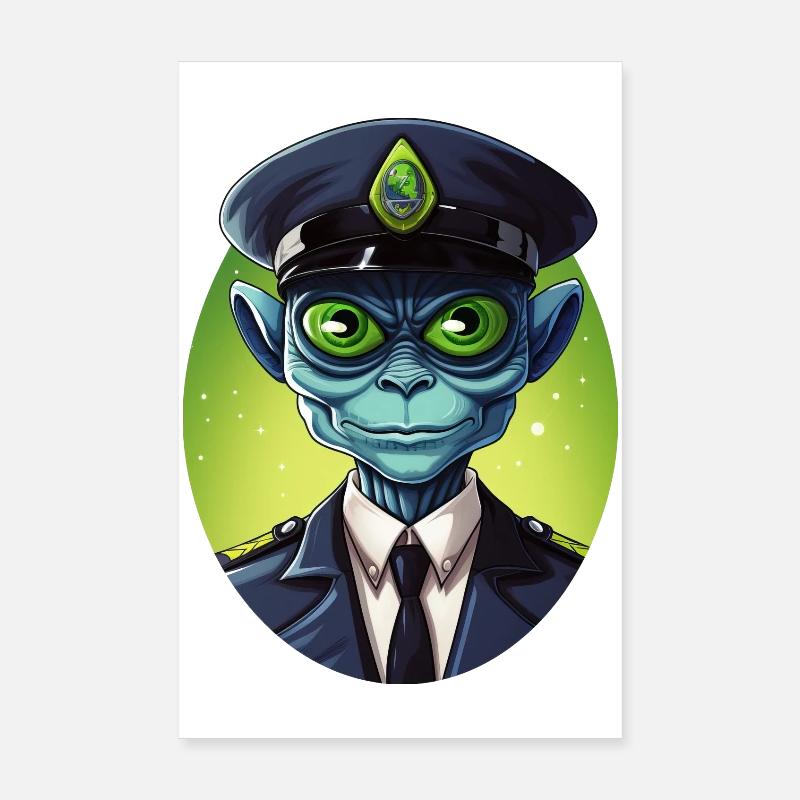 Flic extraterrestre Poster 20 x 30 cm