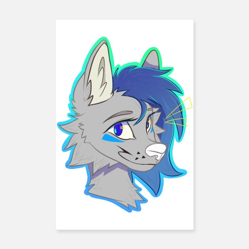 Wind Chime, the She-Wolf (by Derpy Fox) Poster 8" x 12" (20x30 cm)