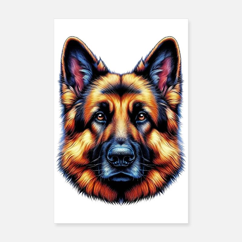 German Shepherd Dog Rex Poster 8" x 12" (20x30 cm)