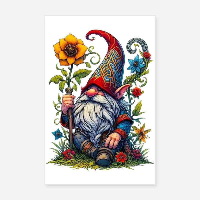 Gnome Goblin Elf Poster 8" x 12" (20x30 cm)
