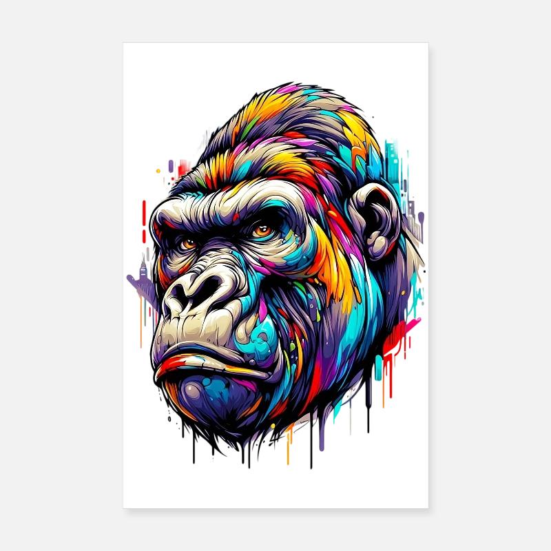 Gorille Poster 20 x 30 cm