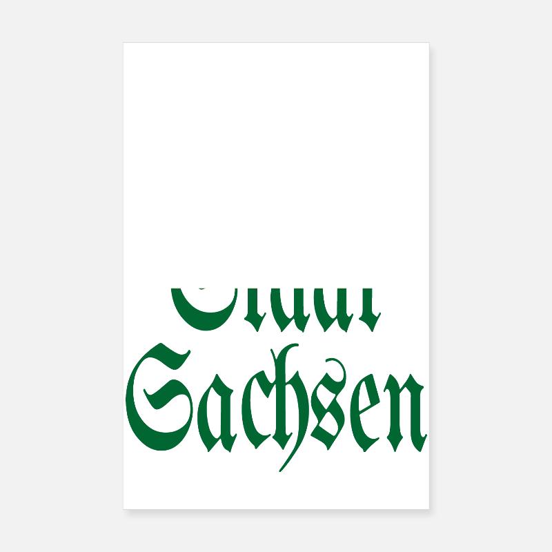 Land libre de Saxe blanc vert maison Poster 20 x 30 cm