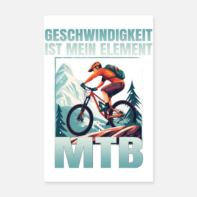 Geschwindigkeit ist mein Element Poster 20x30 cm