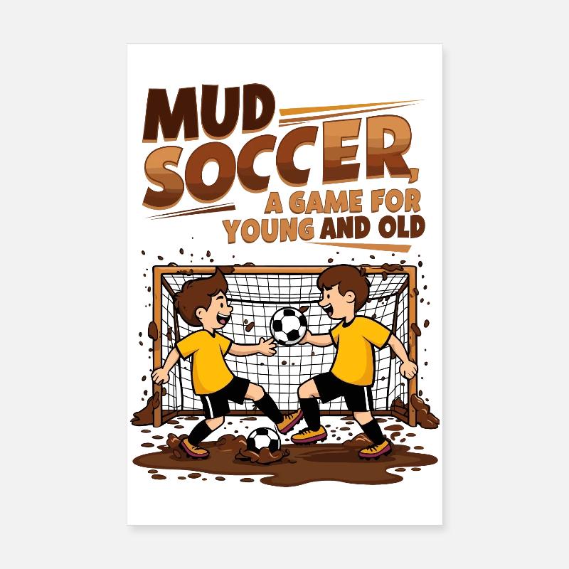 Matschfußball Poster 20x30 cm