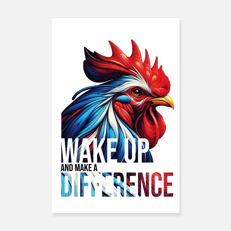 WAKE UP AND MAKE A DIFFERENCE Poster 8" x 12" (20x30 cm)