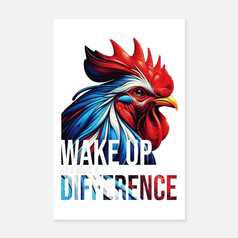 RÉVEILLEZ-VOUS ET FAITES LA DIFFÉRENCE-DB Poster 20 x 30 cm
