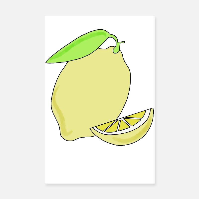 Lemon, yellow Poster 8" x 12" (20x30 cm)