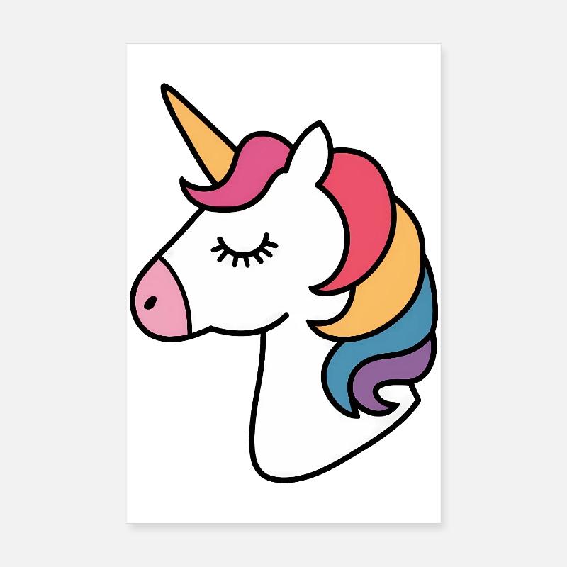 Rainbow Unicorn Poster 8" x 12" (20x30 cm)