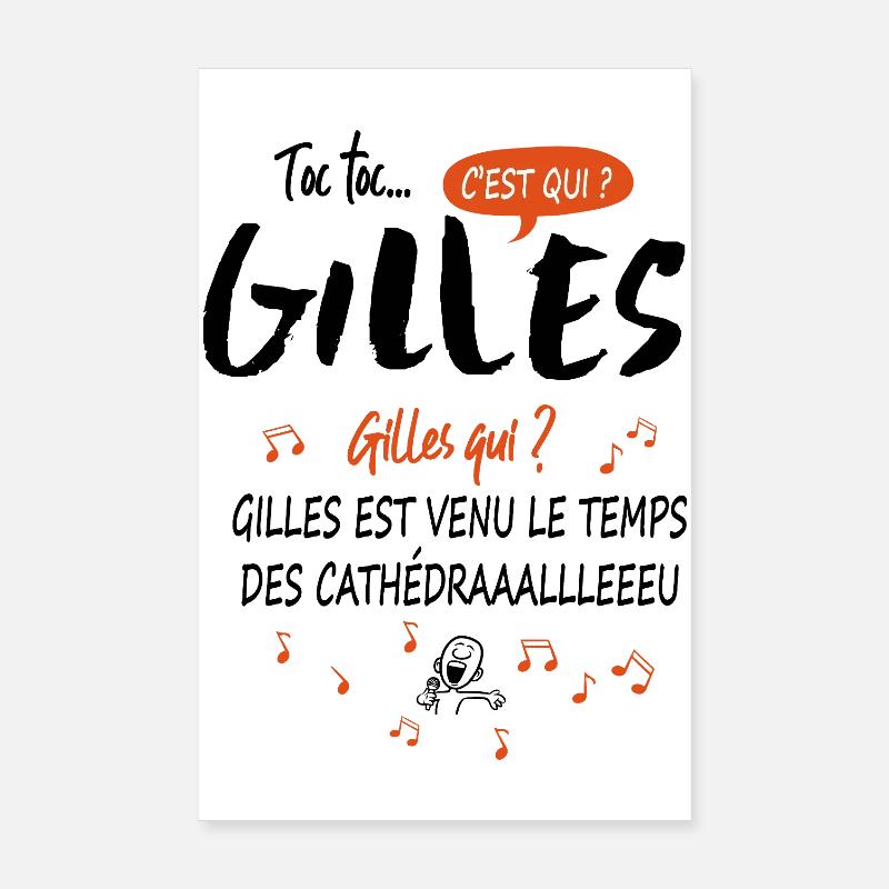 Name Gilles Birthday Gift idea man Poster 8" x 12" (20x30 cm)