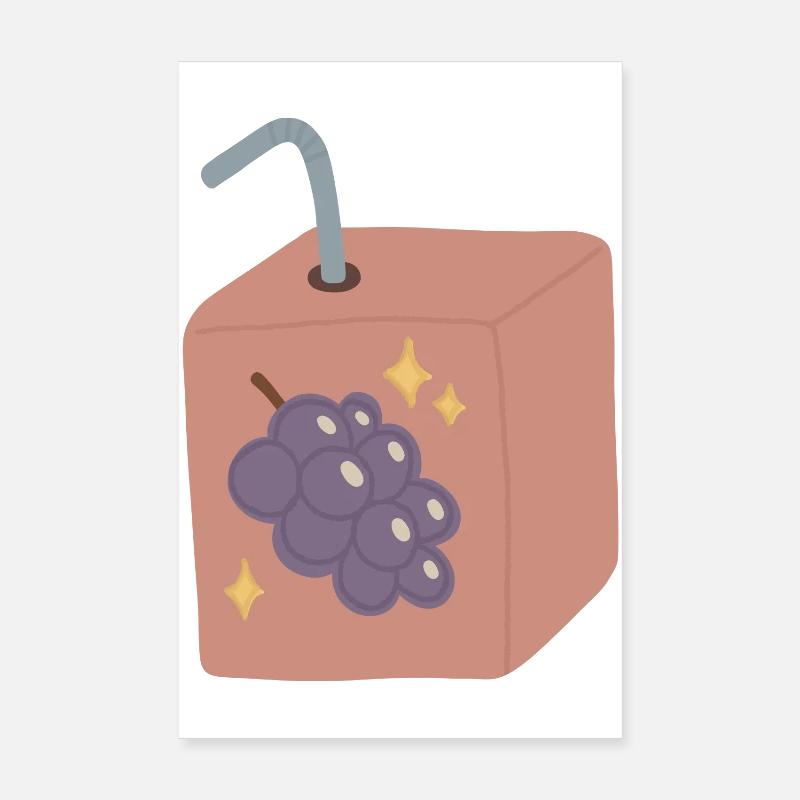 Conception de boîte de jus de raisin Poster 20 x 30 cm