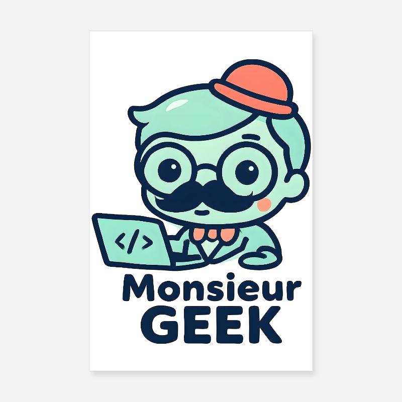 Monsieur Geek Codeur Chic Poster 20 x 30 cm