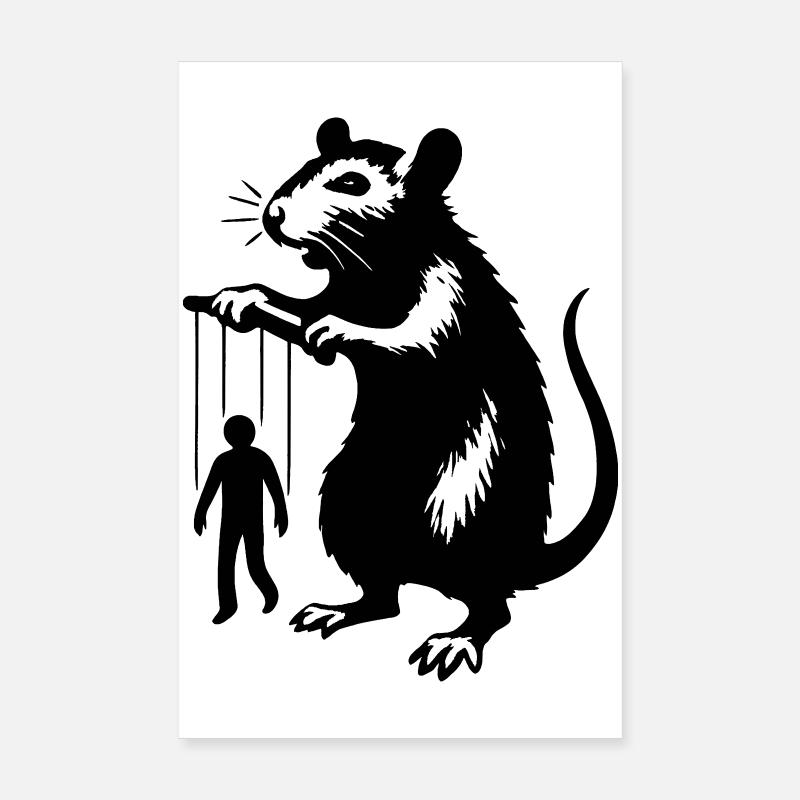 Rat with human puppet Poster 8" x 12" (20x30 cm)