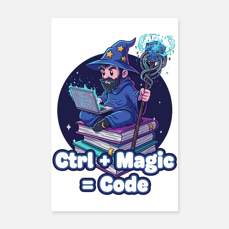 Ctrl Magic Code Zauberer Poster 20x30 cm