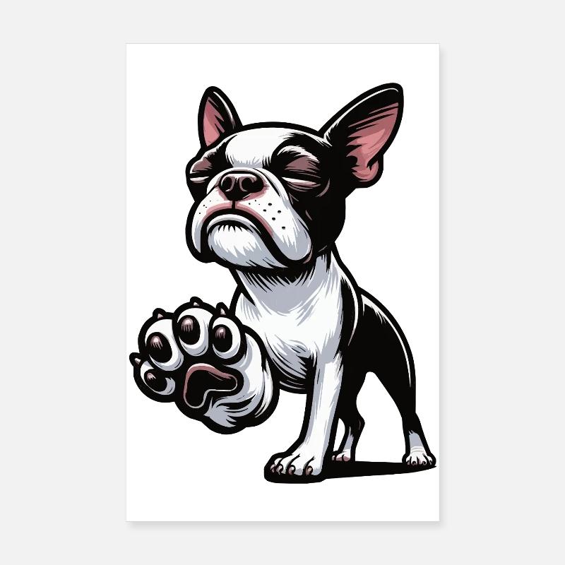 Boston Terrier Propriétaire du Boston Terrier Bosti Poster 20 x 30 cm