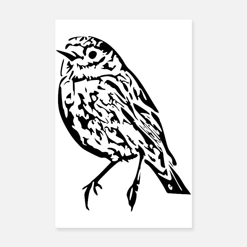 Black Bird Black Gift Christmas Poster 8" x 12" (20x30 cm)